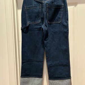 Veronica Beard: Dylan Blue Full Length Straight Cargo Jean